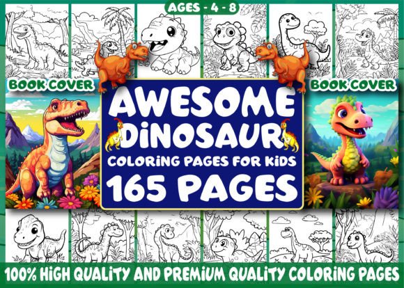165 Dinosaur Coloring Pages for Kids
