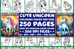 250 Cute Unicorn Coloring Pages for Kids Graphic by GoLdeN ArT ...