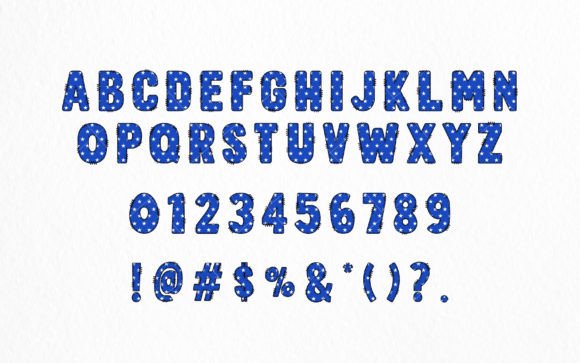 Blue Star Army Font PNG with transparent background - Preview 1