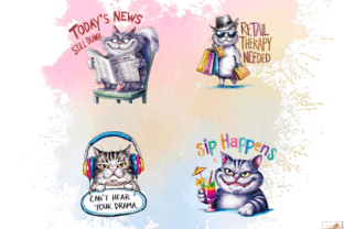 Cat Sarcastic Quotes Sublimation PNG Graphic by Artistic Revolution ...