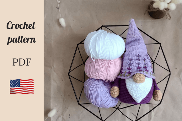 Crochet Pattern Lavender Gnome Boy