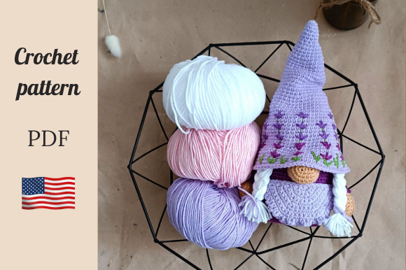 Crochet Pattern Lavender Gnome Girl