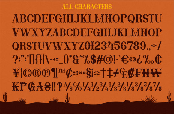 Desert Western Font PNG with transparent background - Preview 2