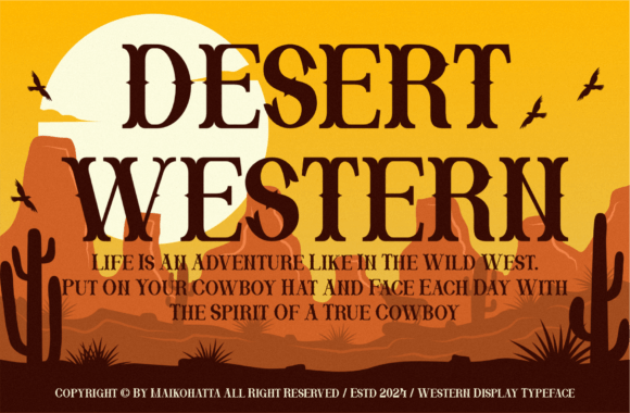 Desert Western Font PNG with transparent background - Preview 6