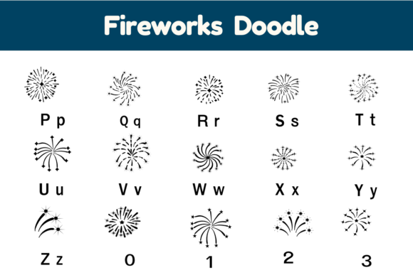 Fireworks Doodle Font - Preview 2