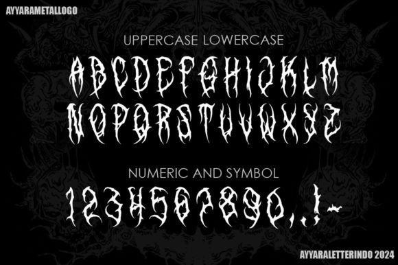 Forest Night Font PNG with transparent background - Preview 1
