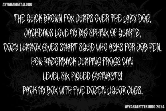 Forest Night Font PNG with transparent background - Preview 3