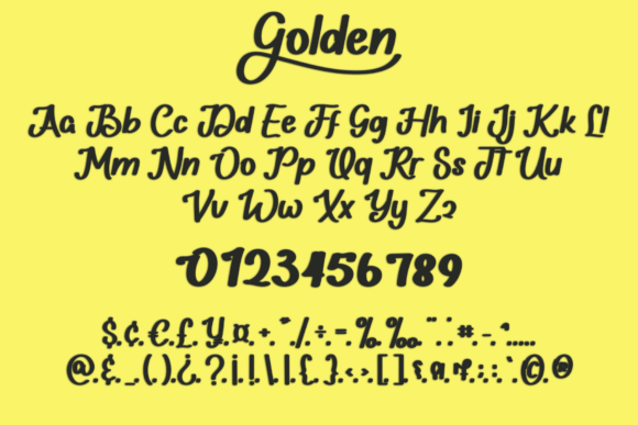 Golden Font - Preview 4