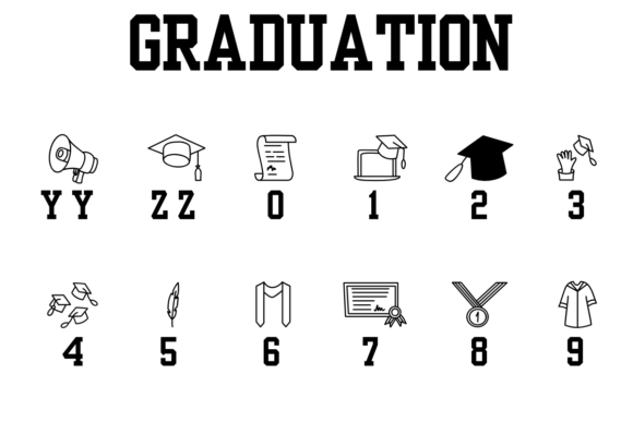 Graduation Font - Preview 3