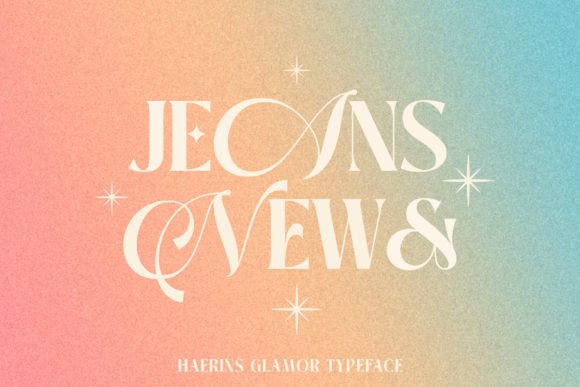 Haerins Glamor Font PNG with transparent background - Preview 2