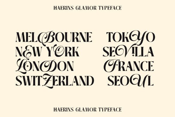 Haerins Glamor Font PNG with transparent background - Preview 6