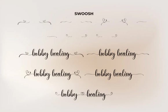 Hobby Healing Font PNG with transparent background - Preview 6