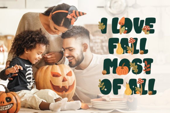 Howdy Pumpkin Font PNG with transparent background - Preview 1