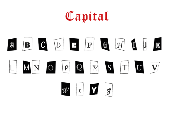 Killer's Letter Font PNG with transparent background - Preview 1