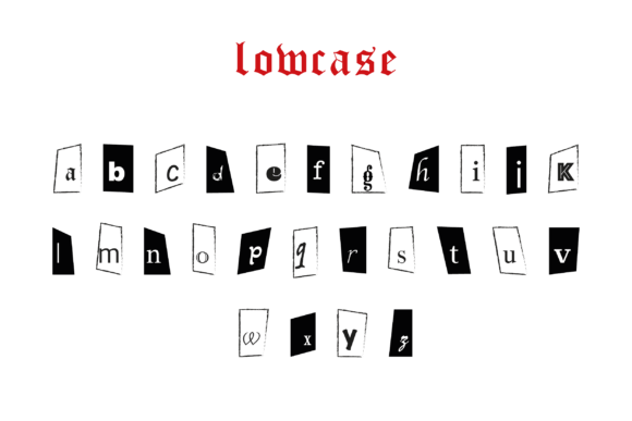 Killer's Letter Font PNG with transparent background - Preview 2