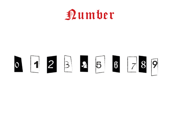 Killer's Letter Font PNG with transparent background - Preview 3