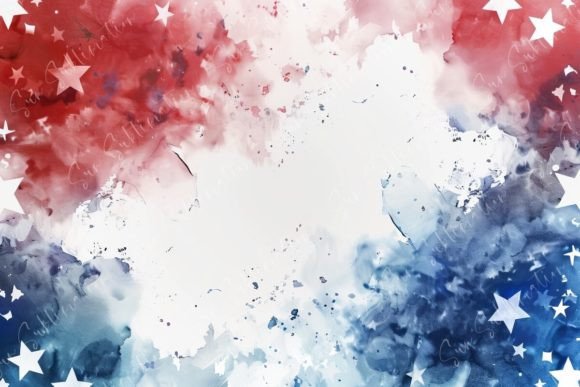 Patriotic Watercolor Background Gráfico Planos de Fundo Por Sun Sublimation
