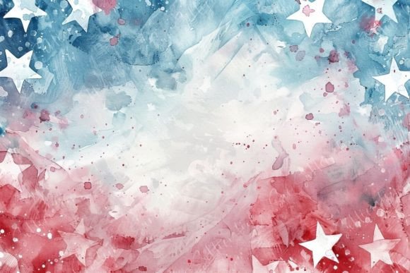 Patriotic Watercolor Background Gráfico Planos de Fundo Por Sun Sublimation