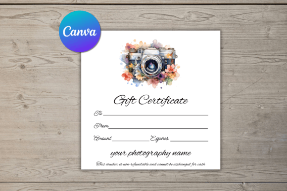 Photography Gift Certificate Template
