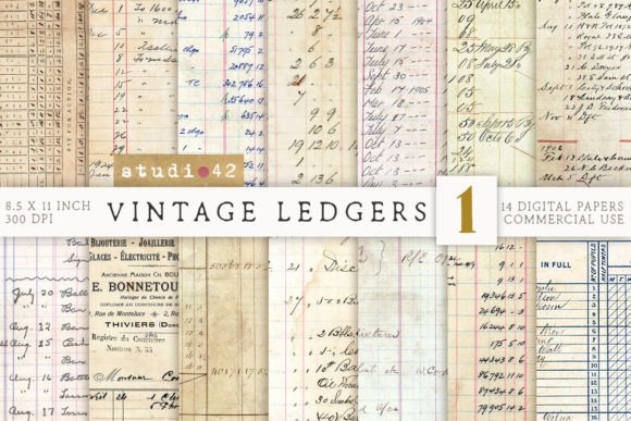 Printable Old Ledger Papers