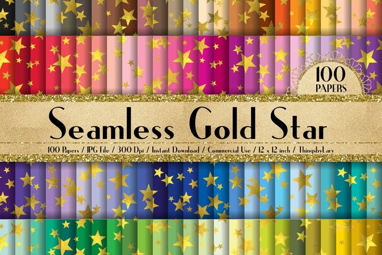 Seamless Gold Foil Star Papers Graphic by ThingsbyLary · Creative Fabrica