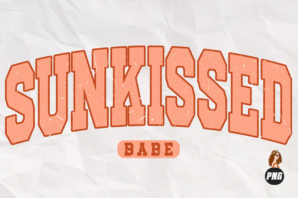 Sunkissed Retro Summer Varsity Png Graphic by Yvaine · Creative Fabrica