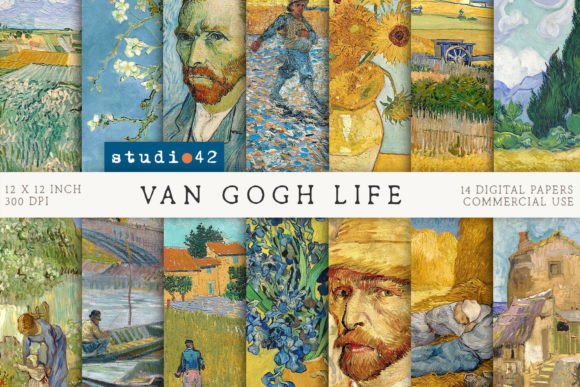 Vincent Van Gogh Paintings Digital Paper