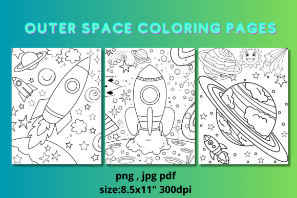Outer Space Coloring Pages for Kids