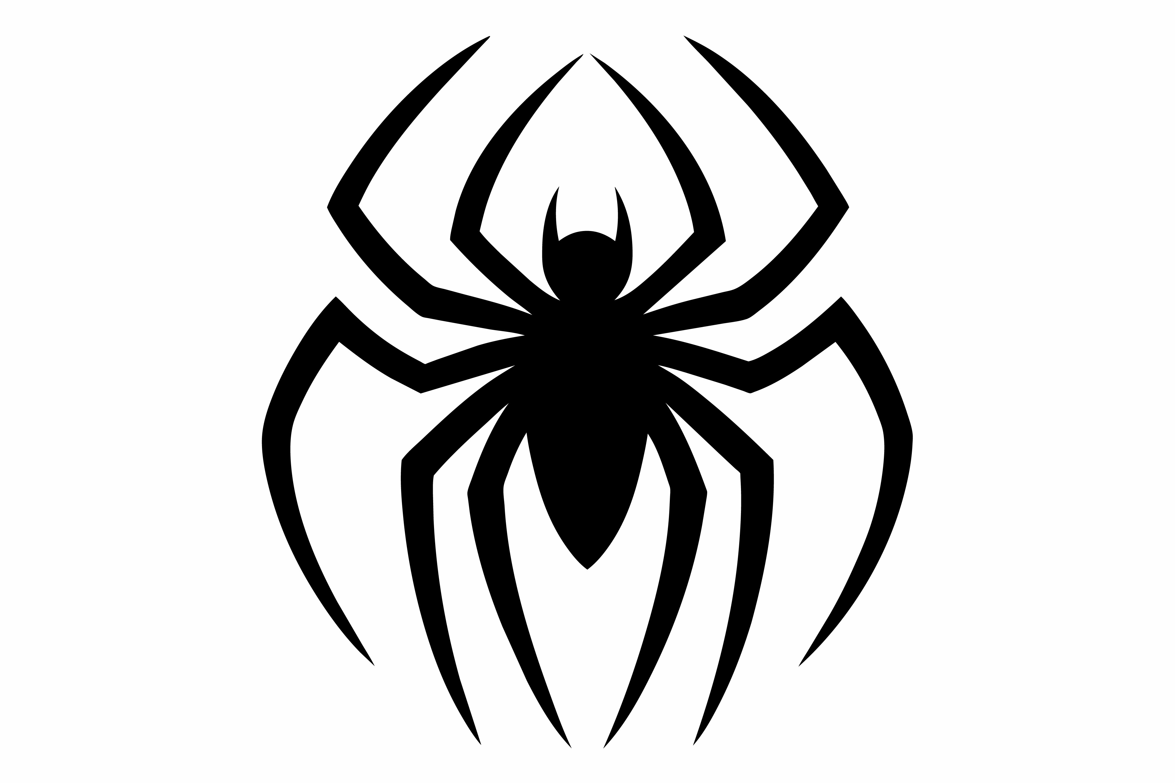 Spider Man Spider in Black Color on