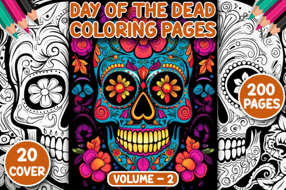 200 Day of the Dead Coloring Pages