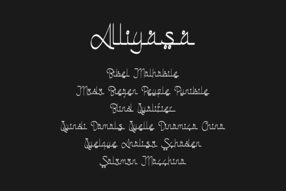 Alliyasa Font - Preview 2