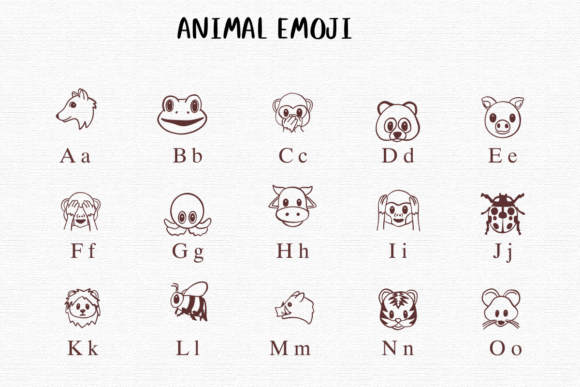 Animal Emoji Font - Preview 1