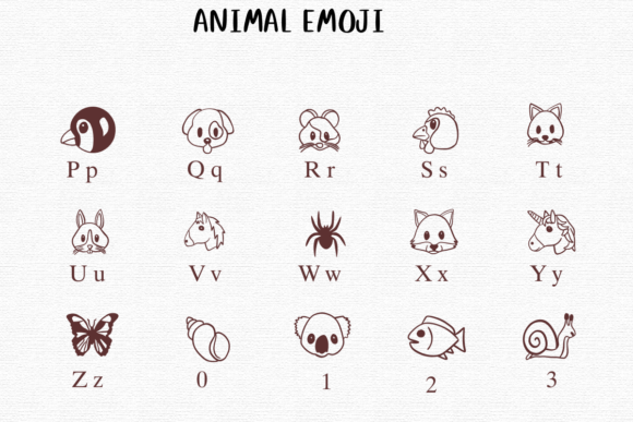 Animal Emoji Font - Preview 2