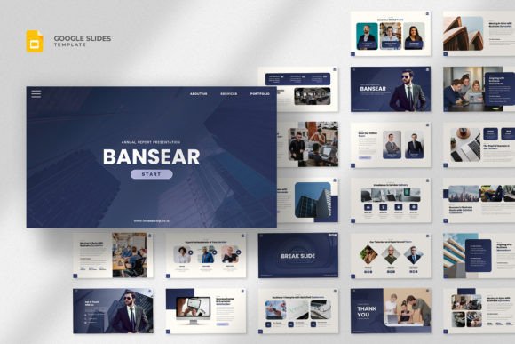 Annual Report Google Slides Template - Digital