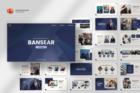 Preview of Annual Report Powerpoint Template PowerPoint template