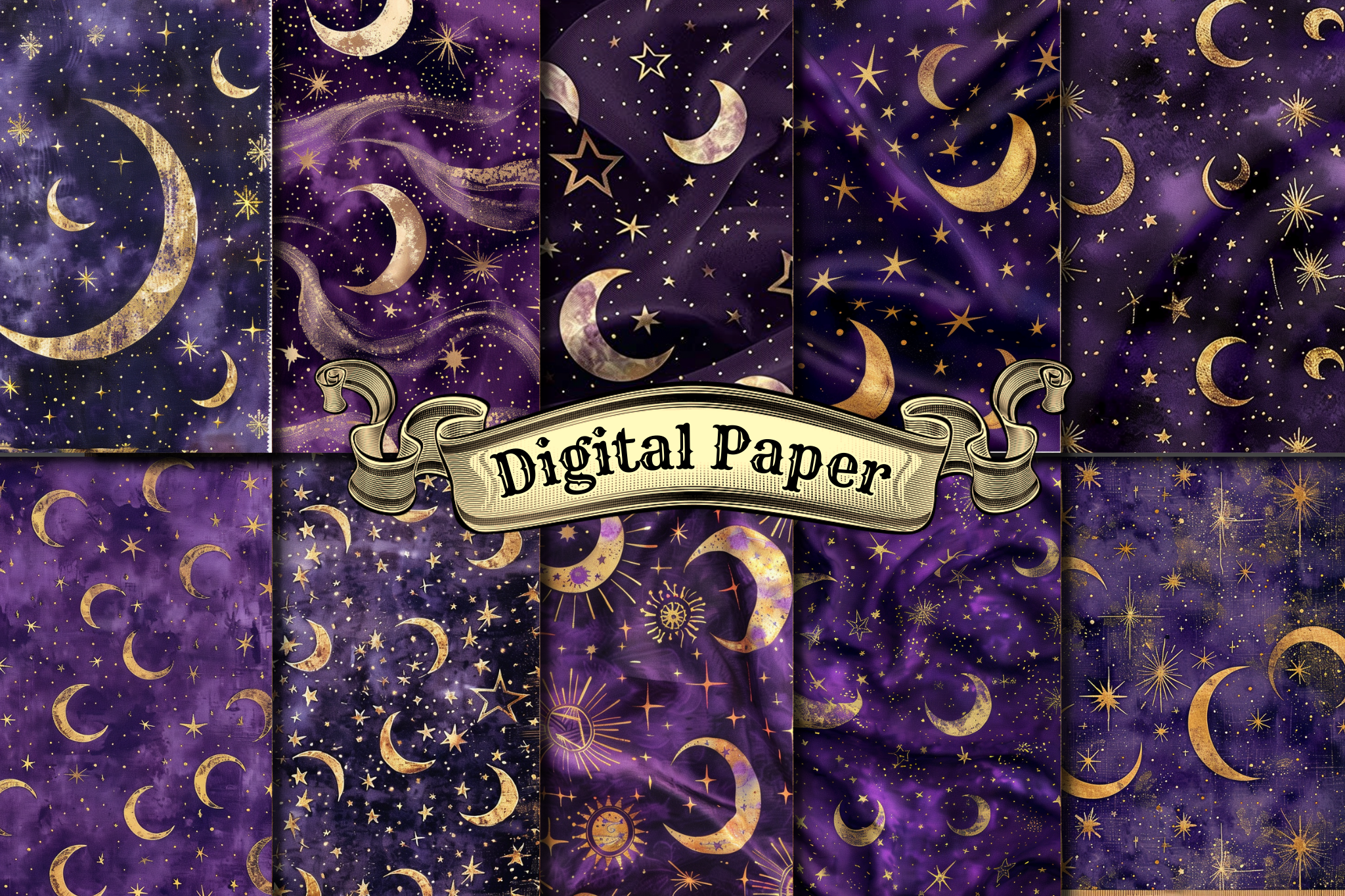 Bewitched Digital Paper Graphic by craftsmaker · Creative Fabrica