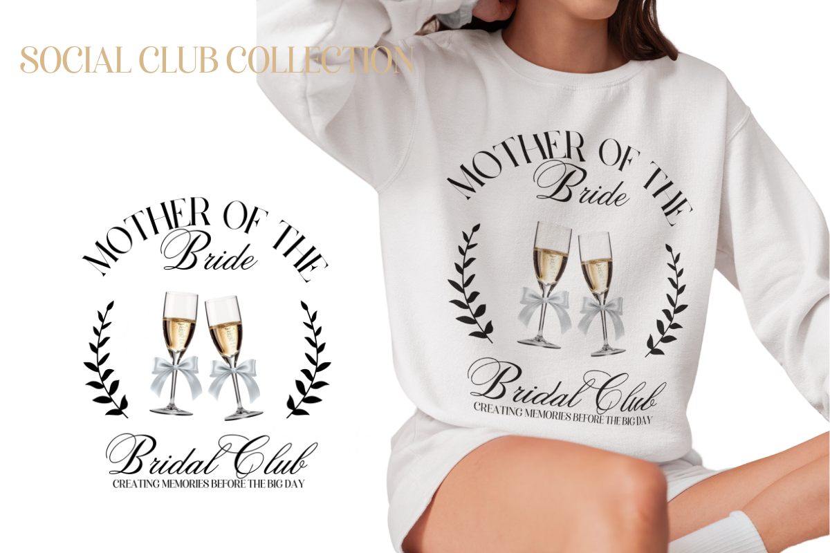 Bridal Party Social Club Design PNG