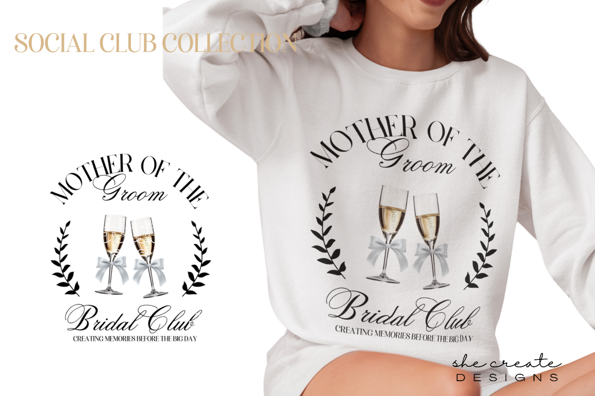 Bridal Party Social Club Design PNG