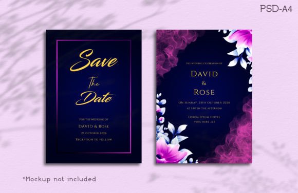 Colorful Floral Wedding Invitation Card