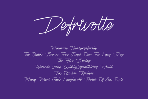 Defrivolte Font - Preview 2