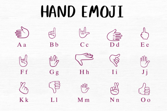 Hand Emoji Font - Preview 1