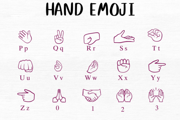 Hand Emoji Font - Preview 2