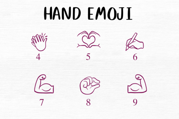 Hand Emoji Font - Preview 3
