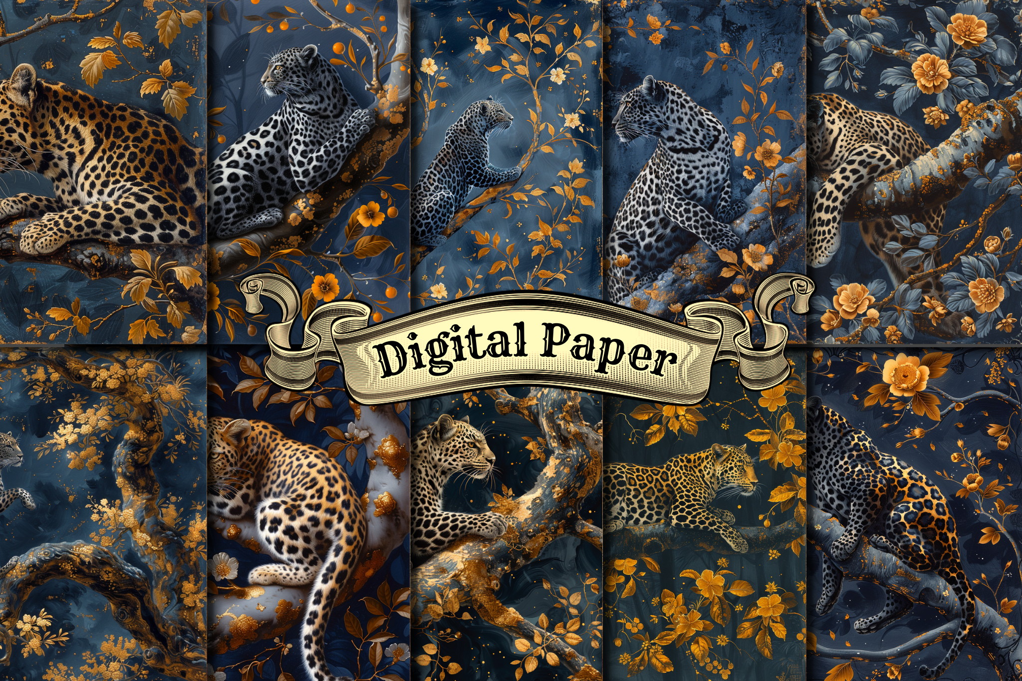 Leopard Digital Paper Graphic by craftsmaker · Creative Fabrica