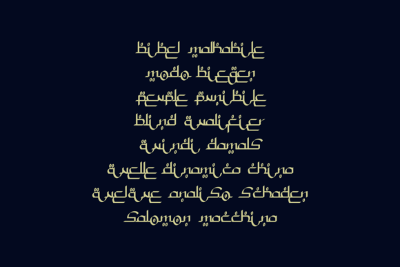 Malham Takbir Font font preview - 2