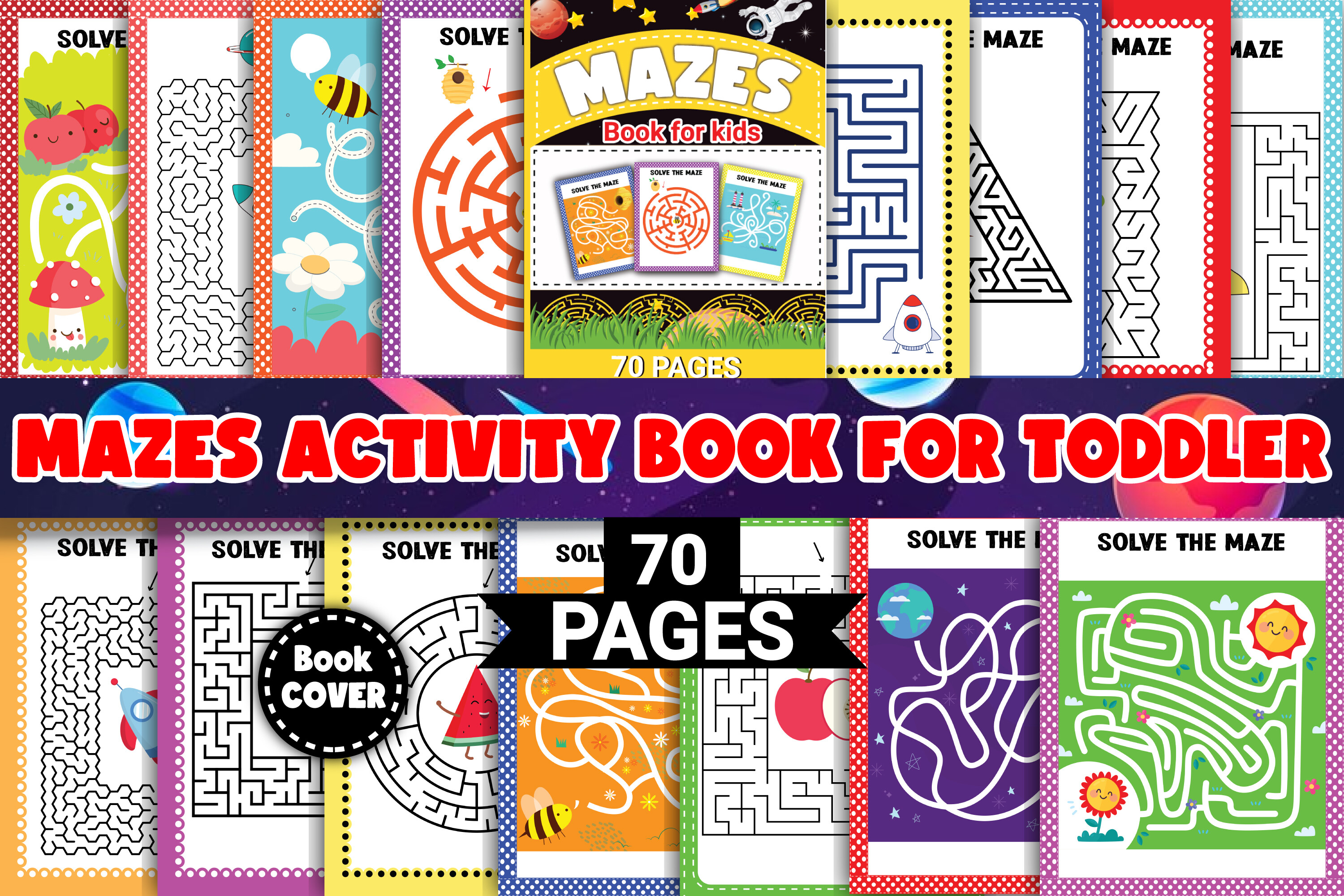 Maze Puzzles Activity Book for Toddler