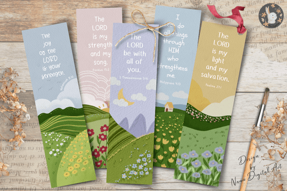 Printable Bible Verse Bookmarks Set #031