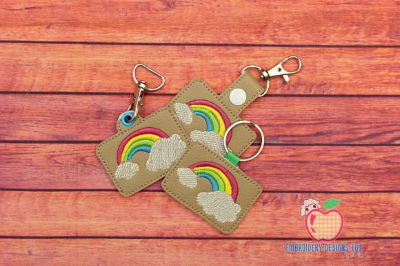 Rainbow on a Cloud ITH Key Fob Pattern