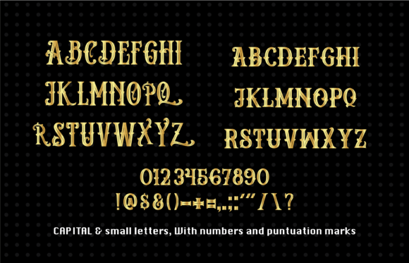 Reborn Golden Font PNG with transparent background - Preview 2