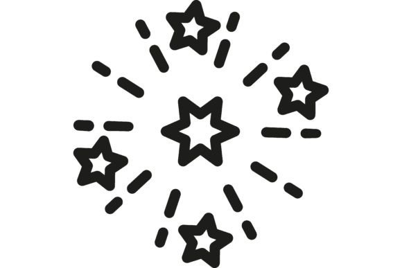 Salute Line Icon. Sparkle, Firework, Lig